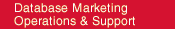 Database Marketing Operations and Support - database marketing solution response modeling market segmentation SAS merge purge results analysis