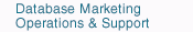 Database Marketing Operations and Support - database marketing solution response modeling market segmentation SAS merge purge results analysis